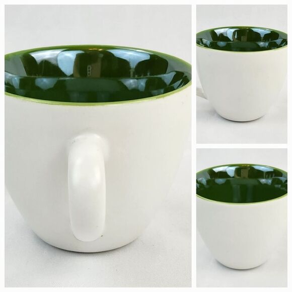 ☕️Starbucks 2005 White & Green Pearlescent Demitasse 4oz Espresso Mug - Picture 3 of 10